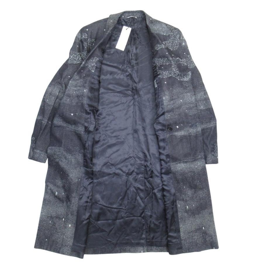 未使用 DIOR HOMME ディオール・オム 21aw ピータードイグコラボ MILKY WAY デニムジャガード チェスターコート 50 インディゴ メンズ 古着 中古 | Dior HOMME | 01