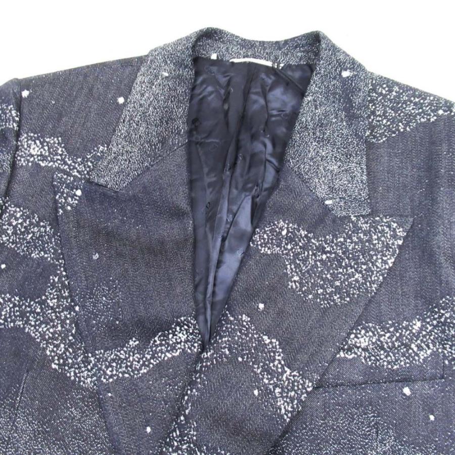 未使用 DIOR HOMME ディオール・オム 21aw ピータードイグコラボ MILKY WAY デニムジャガード チェスターコート 50 インディゴ メンズ 古着 中古 | Dior HOMME | 03