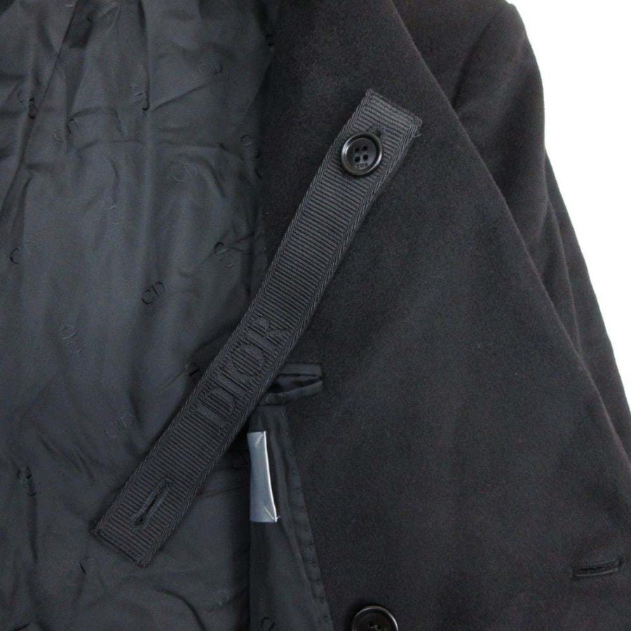 未使用 DIOR HOMME ディオール・オム 19aw カシミヤ100％ ダブルブレスト コート ピークドラペル アウター 44 黒 ブラック メンズ 古着 中古 | Dior HOMME | 08