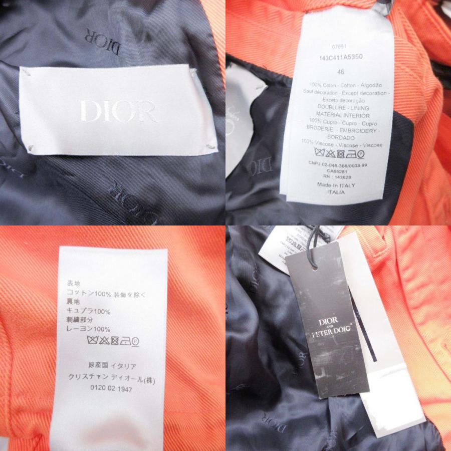 未使用 DIOR HOMME ディオール・オム 21aw ピータードイグコラボ オーバーサイズ コットンフーディー ジャケット ブルゾン 46 オレンジ メンズ 古着 中古 | Dior HOMME | 09