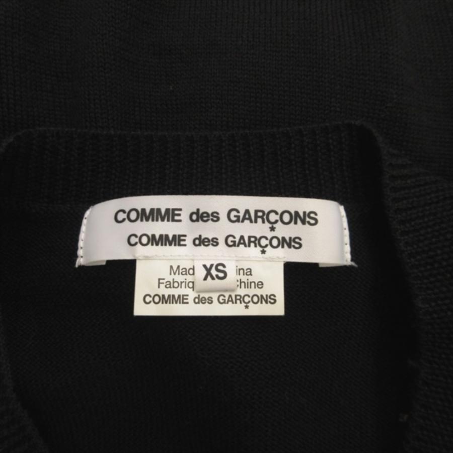 美品 COMME des GARCONS コムデギャルソン 18aw ナイロンファー カーディガン ニット セーター ウール クルーネック XS 黒 ブラック レディース 古着 中古 | COMME des GARCONS | 04