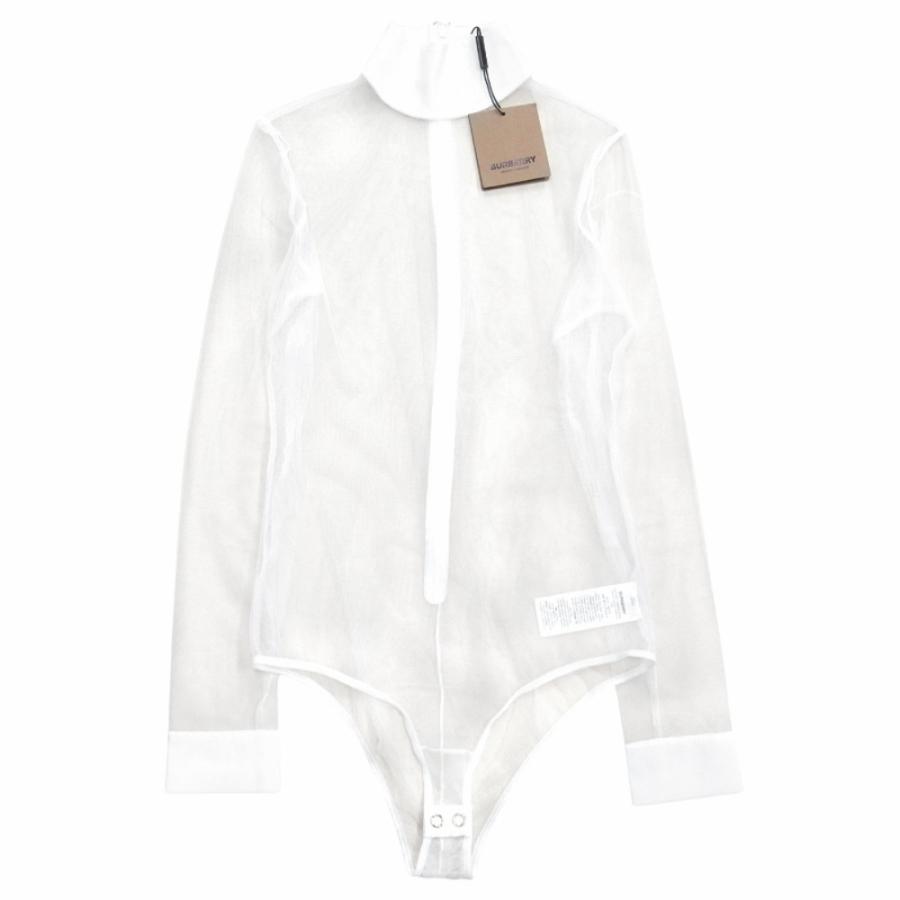 未使用 BURBERRY LONDON バーバリーロンドン 21aw シアー ボディスーツ シースルー スナップクロッチ トップス モックネック M 白 レディース 古着 中古 |  | 03