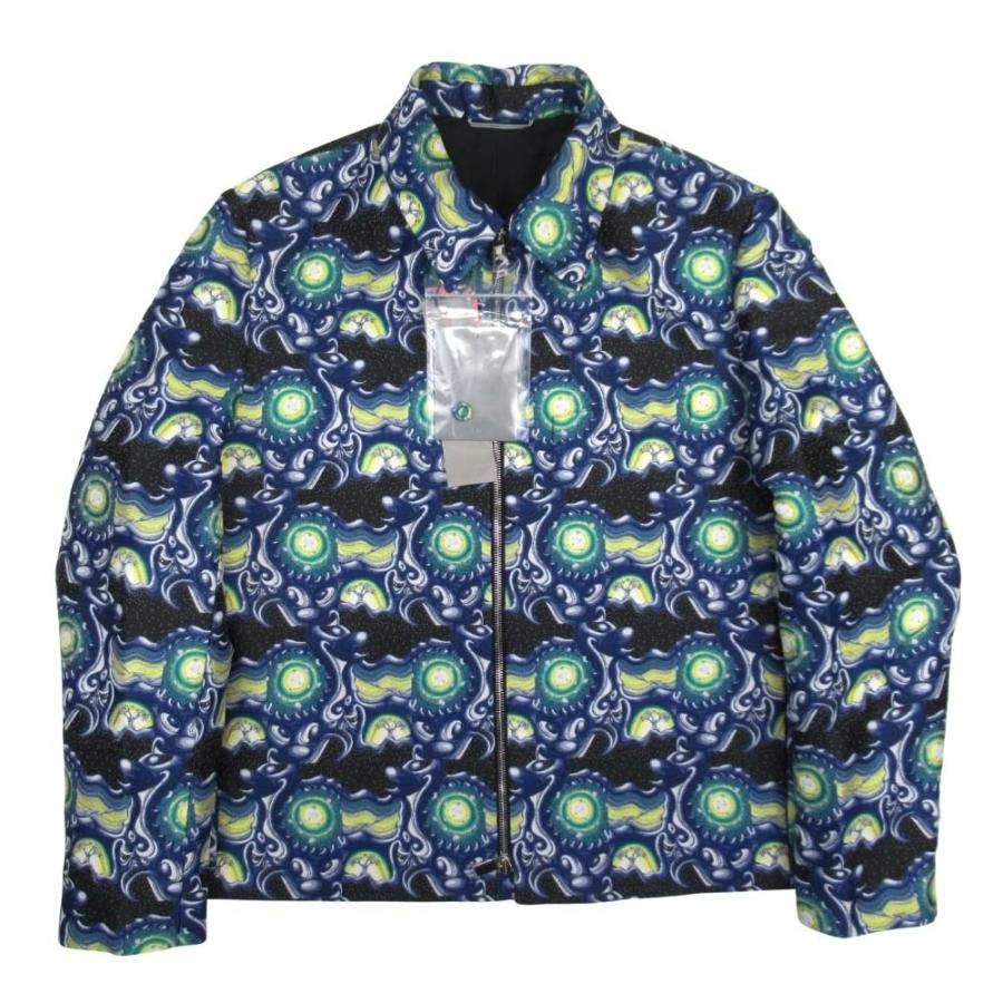 未使用 DIOR HOMME ディオール・オム 21aw ケニーシャーフ 総柄 ジャガード ブルゾン Wジップ ジャケット アウター 50 ブルー メンズ 古着 中古 | Dior HOMME