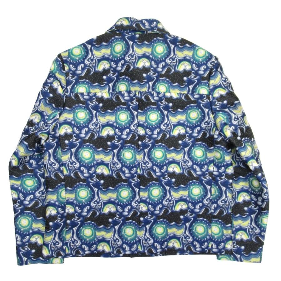 未使用 DIOR HOMME ディオール・オム 21aw ケニーシャーフ 総柄 ジャガード ブルゾン Wジップ ジャケット アウター 50 ブルー メンズ 古着 中古 | Dior HOMME | 01