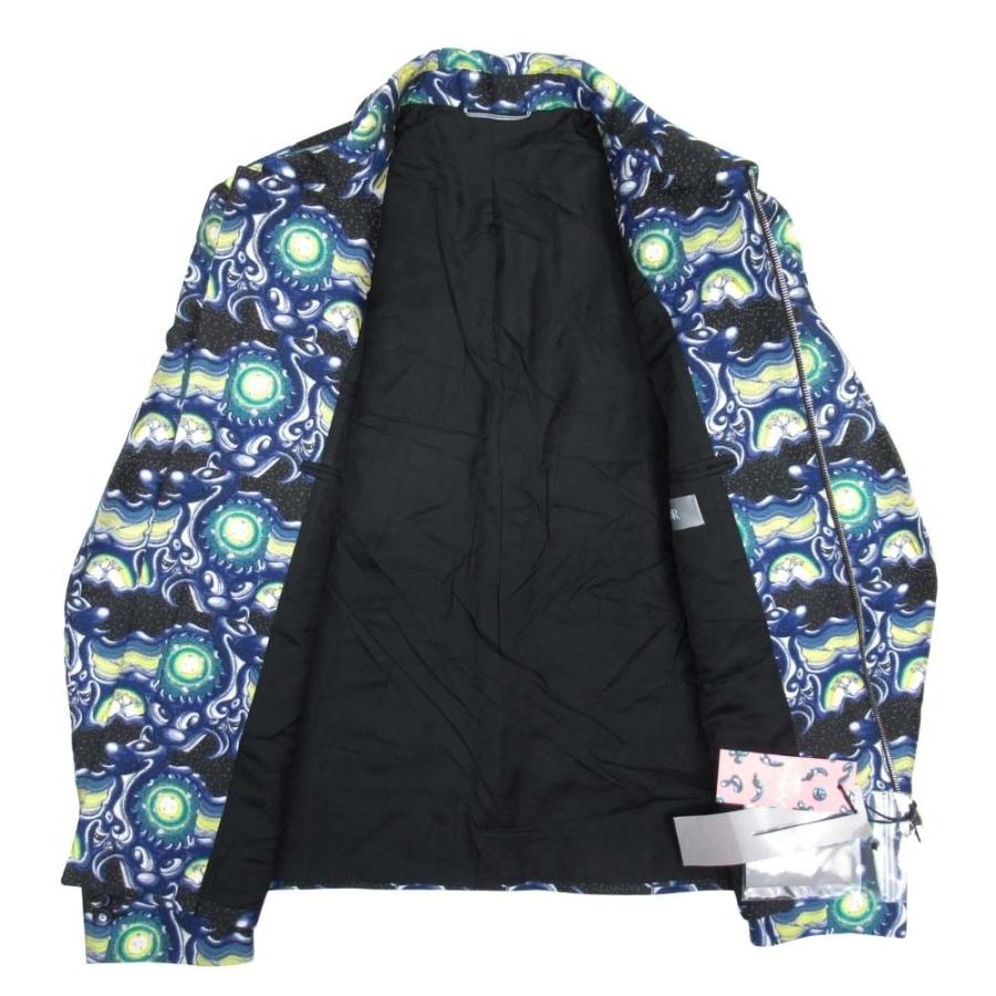未使用 DIOR HOMME ディオール・オム 21aw ケニーシャーフ 総柄 ジャガード ブルゾン Wジップ ジャケット アウター 50 ブルー メンズ 古着 中古 | Dior HOMME | 02