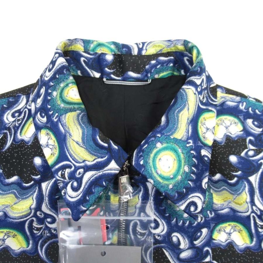 未使用 DIOR HOMME ディオール・オム 21aw ケニーシャーフ 総柄 ジャガード ブルゾン Wジップ ジャケット アウター 50 ブルー メンズ 古着 中古 | Dior HOMME | 03