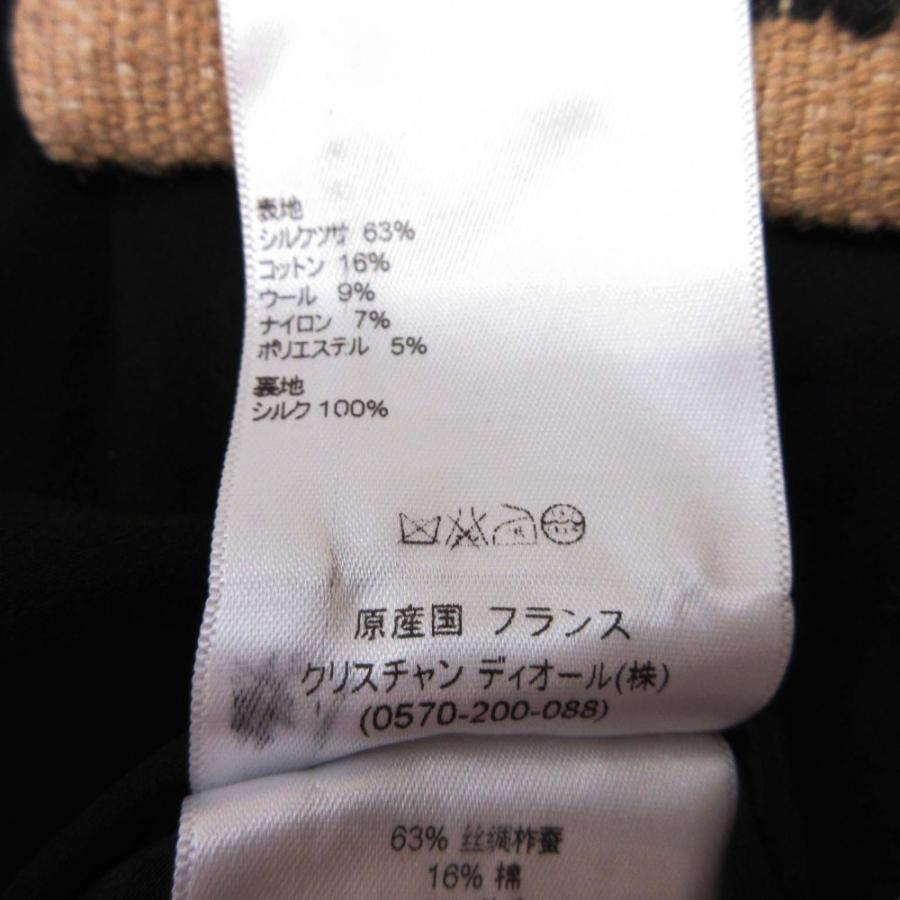 新品同様 Christian Dior クリスチャンディオール 20ss ストライプ ショート サロペット オールインワン 36 ベージュ ブラック レディース 古着 中古_8