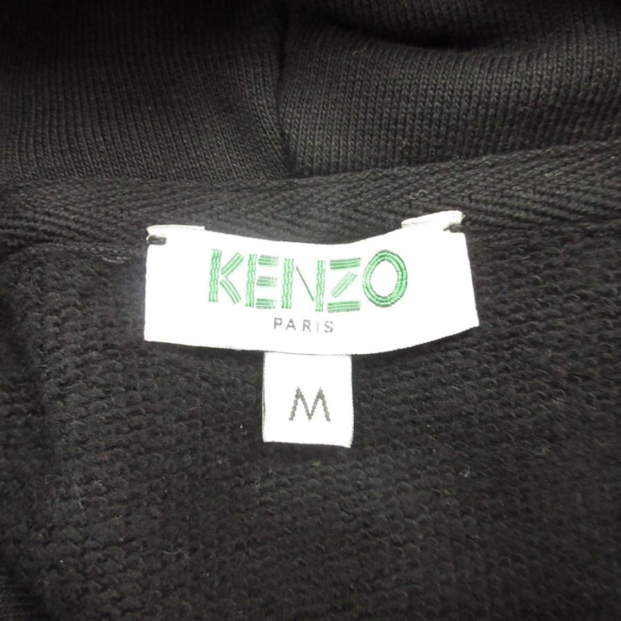 良品 KENZO ケンゾー Tiger Eye タイガー アイ フーディ ロング パーカー ワンピース スウェット NIGO ニゴー M 黒 ブラック レディース 古着 中古 | KENZO | 07