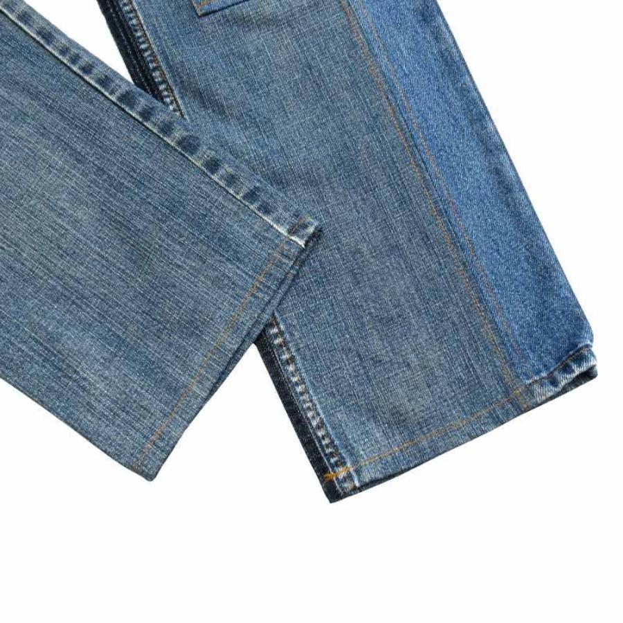 美品 masao shimizu マサオシミズ ヴィンテージ 再構築 リメイク デニム パンツ ドッキング 切替 スイッチング 2 インディゴブルー 青 メンズ 古着 中古 USED 美品 masao shimizu マサオシミズ ヴィンテージ 再構築 リメイク