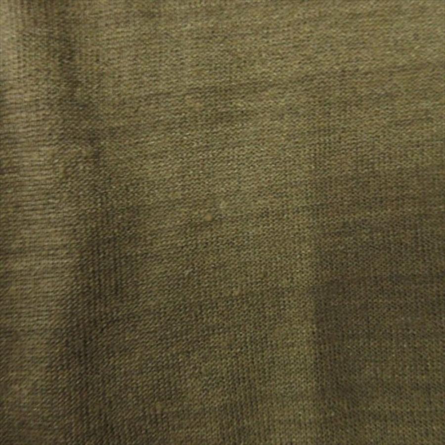 良品 HaaT ISSEY MIYAKE ハート イッセイミヤケ リネン ニット カットソー Tシャツ Vネック ドレープ サイズ2 カーキ レディース 古着 中古 | ISSEY MIYAKE | 04