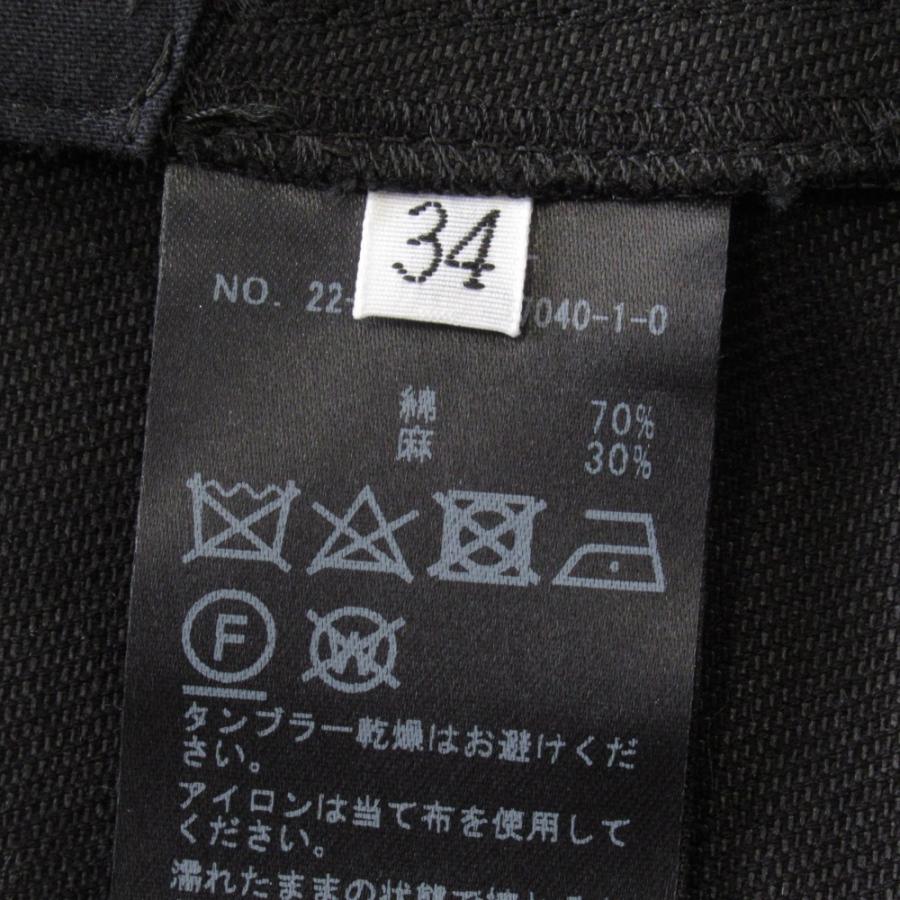 美品 Deuxieme Classe ドゥーズィエムクラス コットン リネン ショート パンツ スラックス サイズ34 黒 ブラック レディース 古着 中古 | Deuxieme Classe | 04