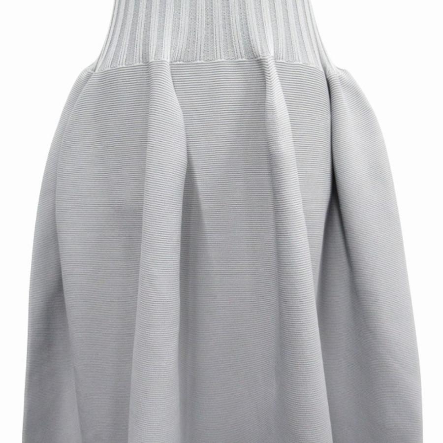 新品同様 CFCL シーエフシーエル POTTERY DRESS 1 ポッタリー ドレス ワンピース フレア リブ ニット サイズ3 グレー レディース 古着 中古_3