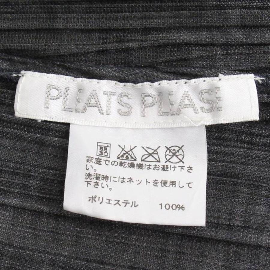 美品 PLEATS PLEASE プリーツプリーズ 09AW プリーツ加工 シャツ ブラウス カットソー 長袖 ウイングカラー オールド サイズ3 グレー レディース 古着 中古 | PLEATS PLEASE | 04