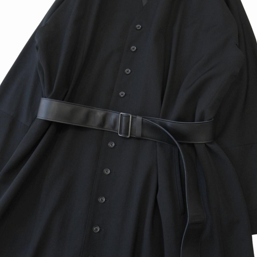 新品同様 Yohji Yamamoto POUR HOMME ヨウジヤマモトプールオム 18AW 多釦 ノーカラー ロング コート ジャケット ブルゾン 3 黒 ブラック メンズ 古着 中古 | Yohji Yamamoto | 03