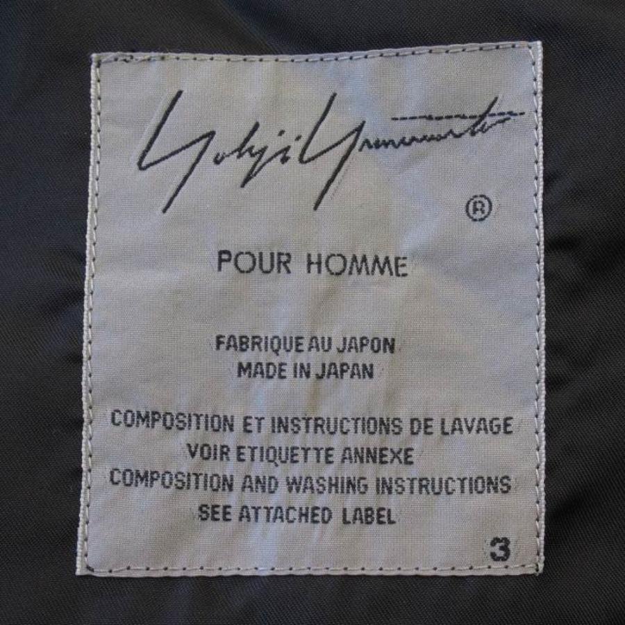 新品同様 Yohji Yamamoto POUR HOMME ヨウジヤマモトプールオム 18AW 多釦 ノーカラー ロング コート ジャケット ブルゾン 3 黒 ブラック メンズ 古着 中古 | Yohji Yamamoto | 07