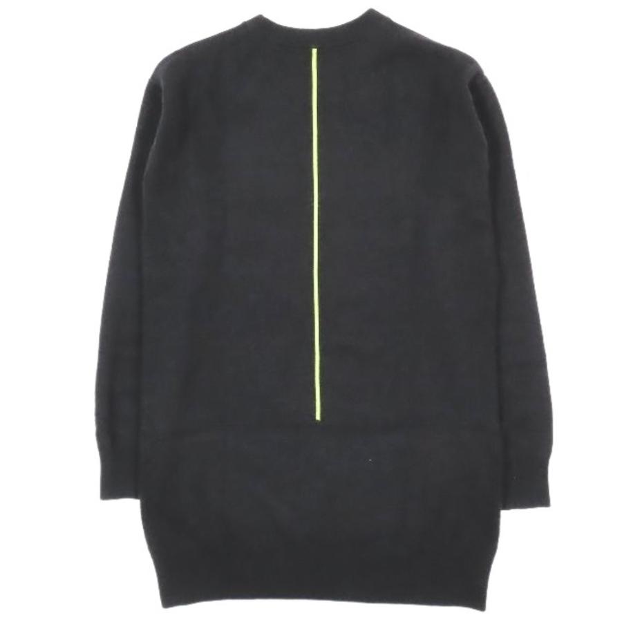 T by Alexanderwang ティーバイアレキサンダーワン カシミヤブレンド 長袖ニット セーター 蛍光ライン プルオーバー XS 黒 メンズ レディース 古着 中古 | alexanderwang | 01