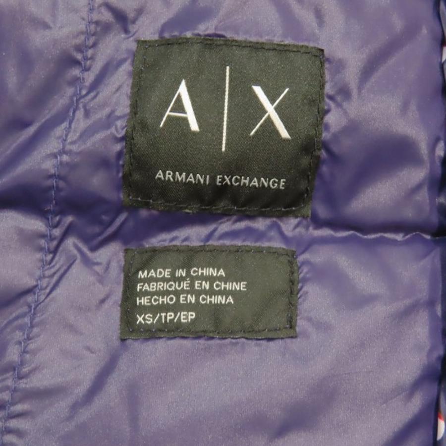 美品 A/X ARMANI EXCHANGE アルマーニエクスチェンジ ダウンコート フーディ ジャケット ブルゾン ジップアップ XS パープル レディース 古着 中古 | ARMANI EXCHANGE | 01