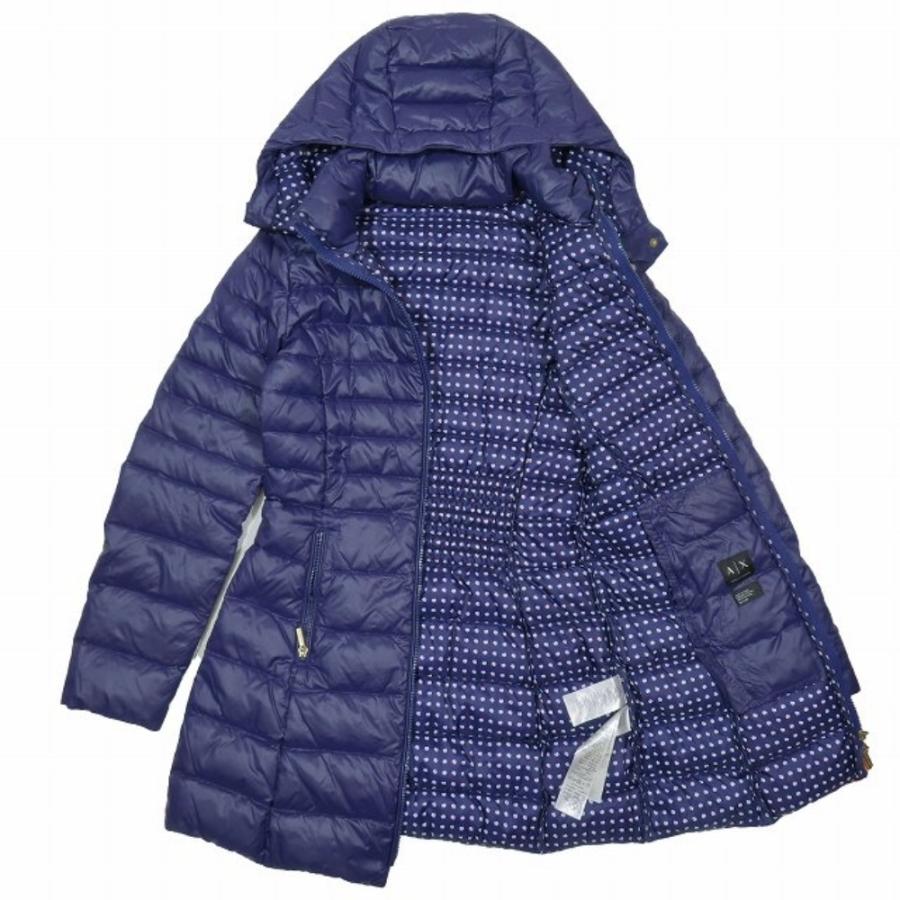 美品 A/X ARMANI EXCHANGE アルマーニエクスチェンジ ダウンコート フーディ ジャケット ブルゾン ジップアップ XS パープル レディース 古着 中古 | ARMANI EXCHANGE | 02