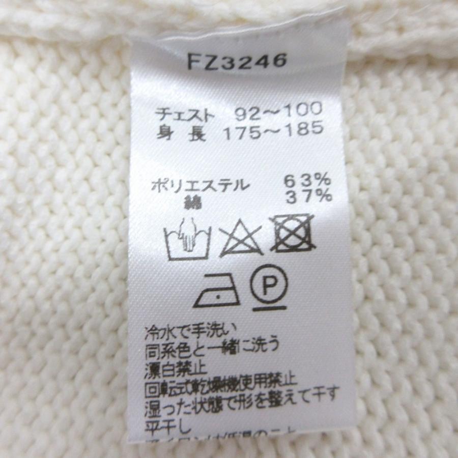 美品 FRED PERRY フレッドペリー セーター ベスト ノースリーブ ニット Vネック コットンブレンド チルデン FZ3246 M 白 紺 緑 メンズ 古着 中古 | FRED PERRY | 05