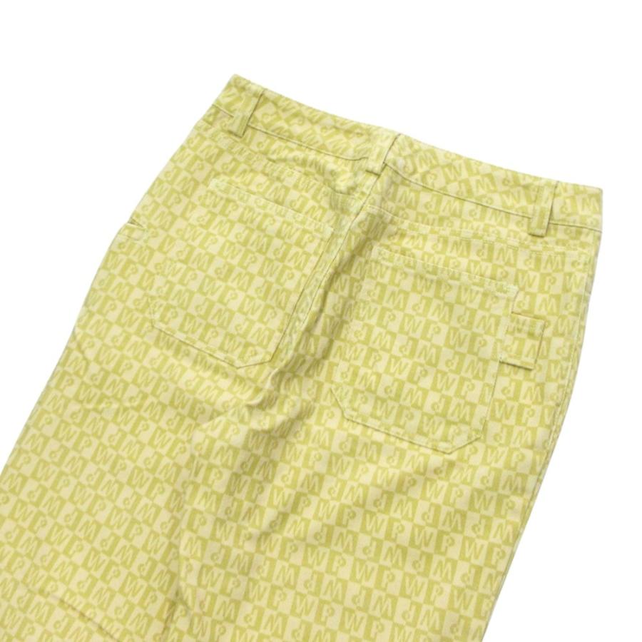 美品 PALOMA WOOL パロマウール パズル プリント デニム パンツ ボトムス ロゴ 総柄 スペイン製 サイズ38 黄 イエロー レモン レディース 古着 中古 | Paloma Wool | 03