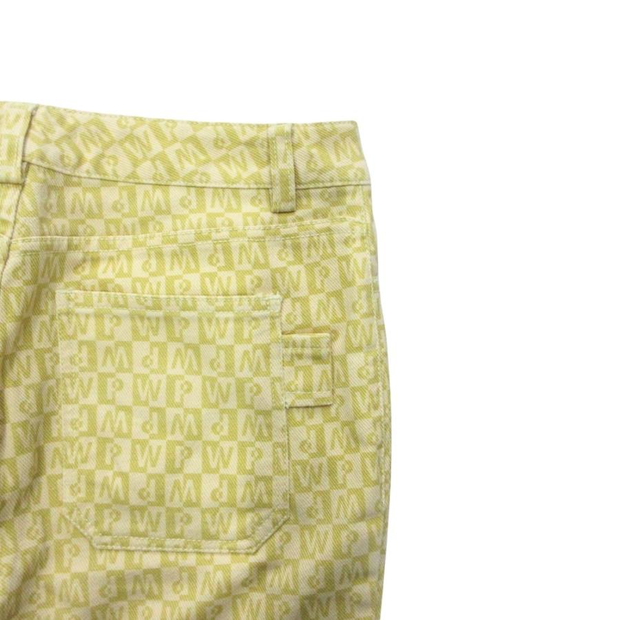 美品 PALOMA WOOL パロマウール パズル プリント デニム パンツ ボトムス ロゴ 総柄 スペイン製 サイズ38 黄 イエロー レモン レディース 古着 中古 | Paloma Wool | 05