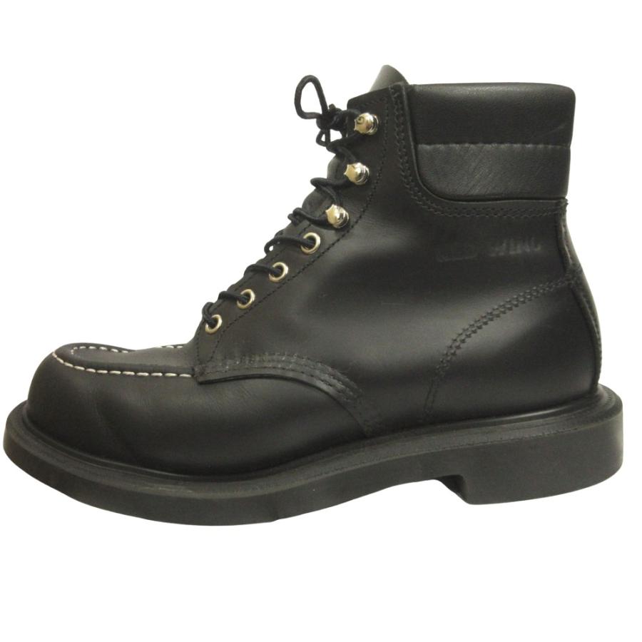 良品 RED WING レッドウィング SuperSole 6-inch Moc スーパーソール 6インチ モック ブーツ シューズ レザー 8133 25.5cm ブラック メンズ 古着 中古 | 