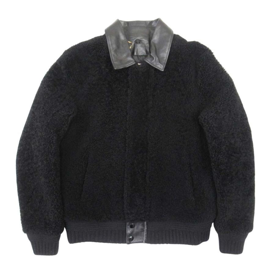 美品 SAINT LAURENT PARIS サンローランパリ 17aw ムートンコート ボア レザー 羊革 ブルゾン 2way アウター 38 黒 ブラック レディース 古着 中古 |  | 01