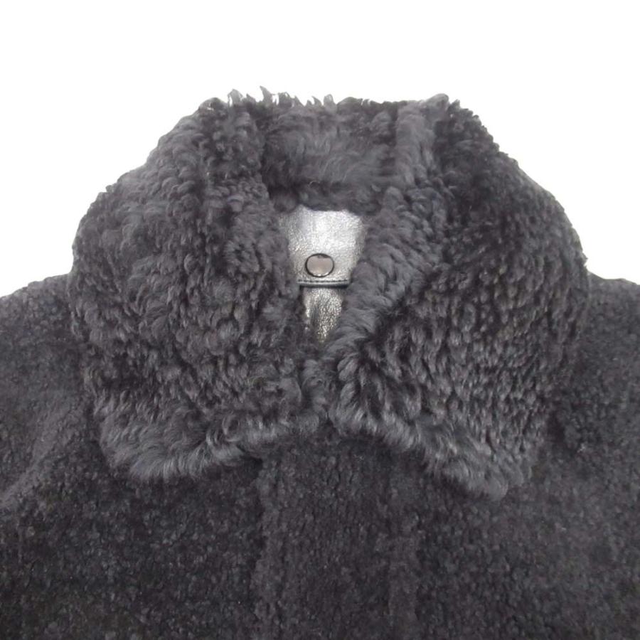 美品 SAINT LAURENT PARIS サンローランパリ 17aw ムートンコート ボア レザー 羊革 ブルゾン 2way アウター 38 黒 ブラック レディース 古着 中古 |  | 04