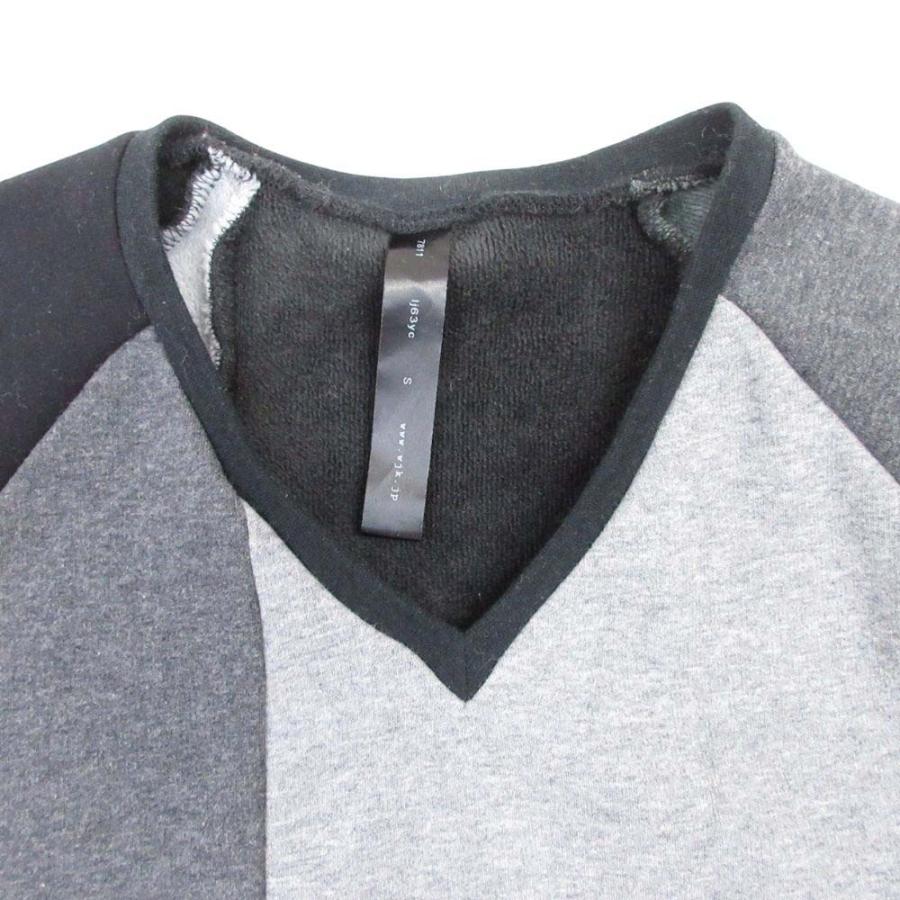 美品 wjk ダブルジェイケイ cotton boa randam shift 裏起毛 スウェット トレーナー トップス Vネック S ブラック グレー メンズ 古着 中古 | wjk | 02