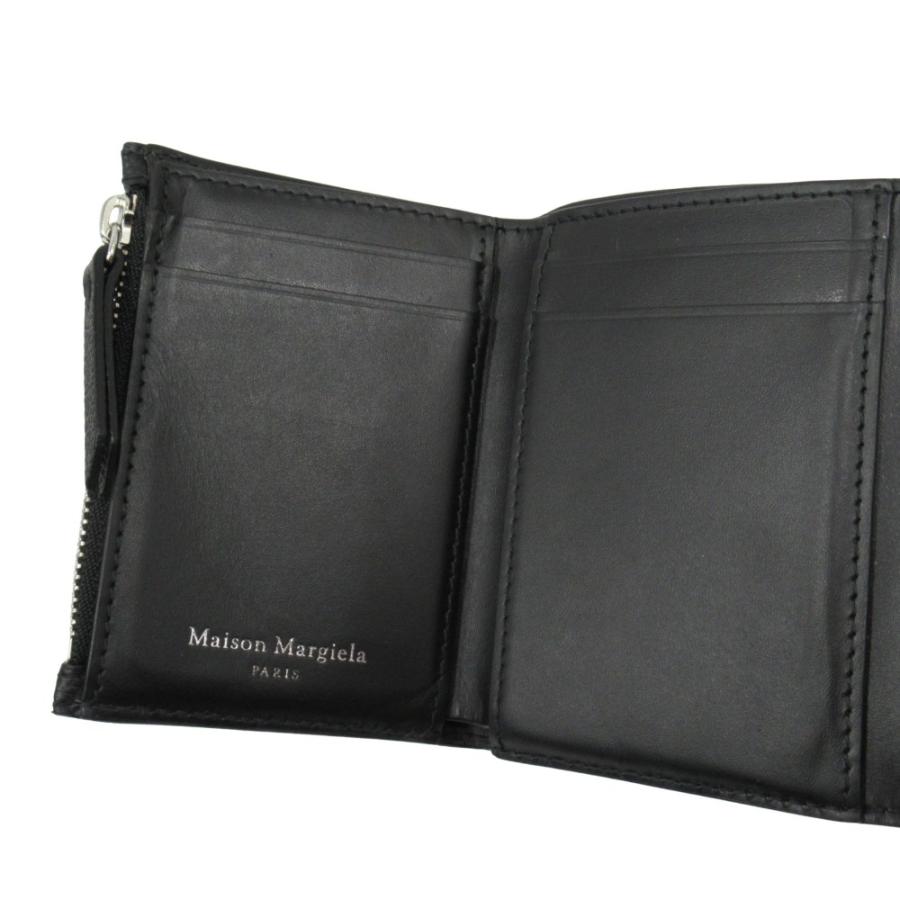 美品 Maison Margiela メゾンマルジェラ 25SS レザー 財布 三つ折り スモール コンパクト 4ステッチ 黒 ブラック メンズ レディース 古着 中古 | Maison Margiela | 03
