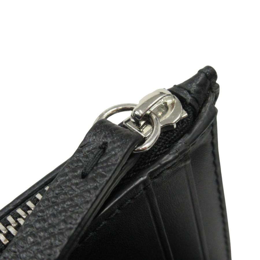 美品 Maison Margiela メゾンマルジェラ 25SS レザー 財布 三つ折り スモール コンパクト 4ステッチ 黒 ブラック メンズ レディース 古着 中古 | Maison Margiela | 04