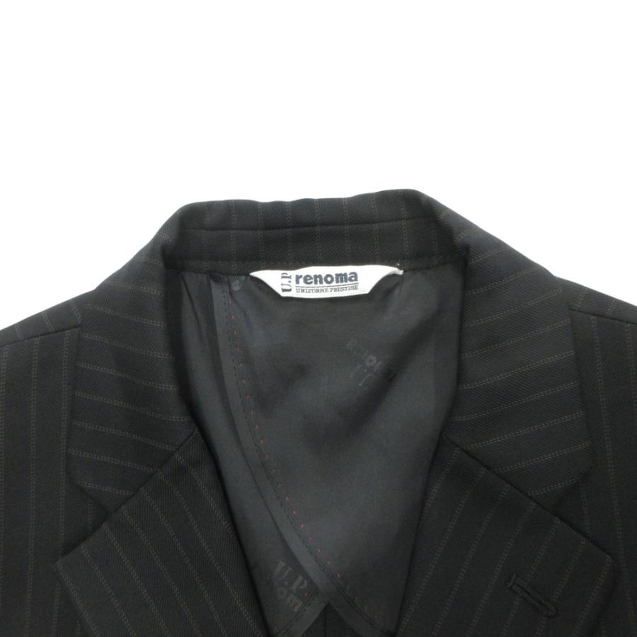renoma レノマ セットアップ スーツ ジャケット ブレザー パンツ スラックス ストライプ サイズ94AB4 黒 ブラック メンズ 古着 中古 | renoma | 03