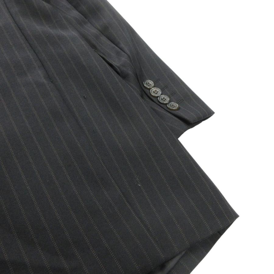 renoma レノマ セットアップ スーツ ジャケット ブレザー パンツ スラックス ストライプ サイズ94AB4 黒 ブラック メンズ 古着 中古 | renoma | 07