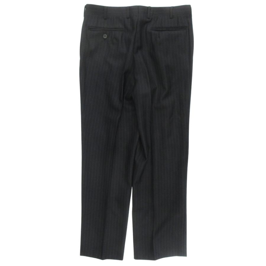 良品 renoma レノマ ストライプ パンツ スラックス ボトムス サイズ94AB4 黒 ブラック メンズ 古着 中古 | renoma | 01
