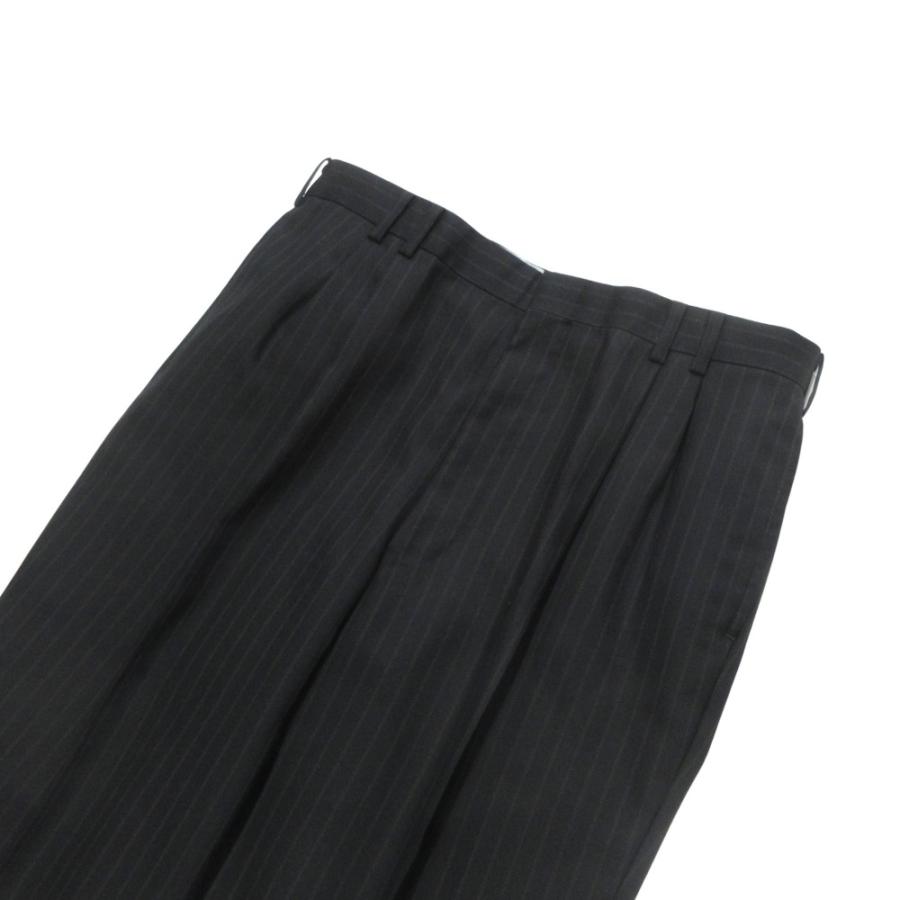良品 renoma レノマ ストライプ パンツ スラックス ボトムス サイズ94AB4 黒 ブラック メンズ 古着 中古 | renoma | 02