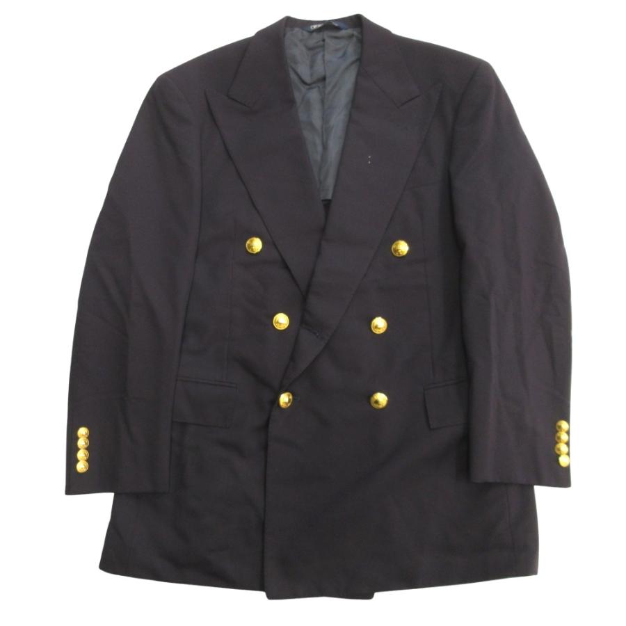 大きいサイズL相当 ポロバイラルフローレン 紺ブレ ダブルジャケット 金ボタン POLO by RALPH LAUREN ポロバイラルフローレン 90's 金ボタン ダブル