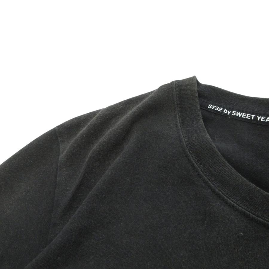 SY32 by SWEET YEARS エスワイサーティトゥバイスウィートイヤーズ TURN OVER BOX LOGO TEE ロゴ Tシャツ 半袖 M 黒 ブラック メンズ 古着 中古 | SY32 by SWEET YEARS | 06
