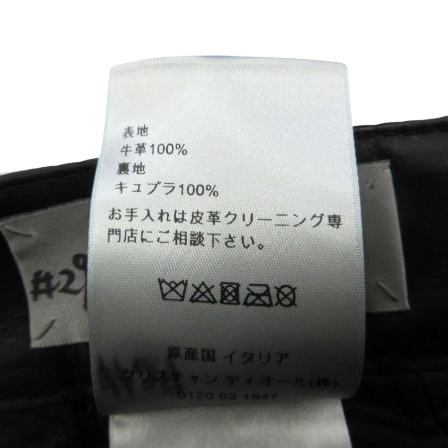 美品 DIOR HOMME ディオール オム カーフレザー カーゴ ショート パンツ ロゴ 金具 ワイド 18PL171A0522 サイズ48 黒 ブラック メンズ 古着 中古_5