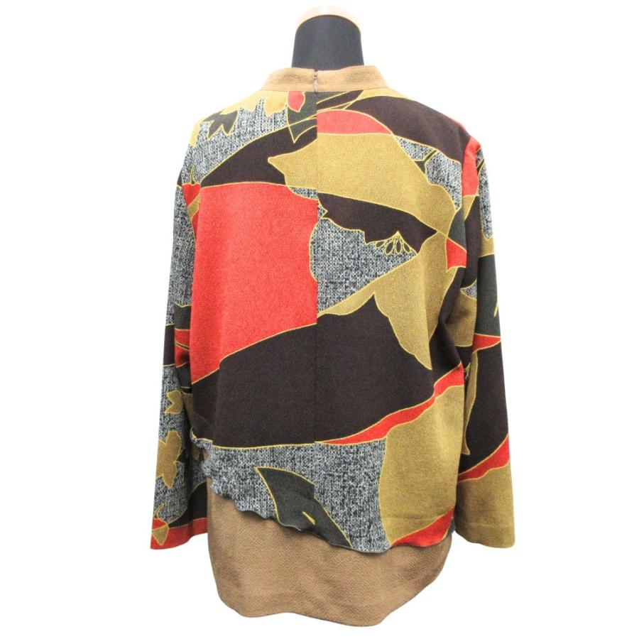 新品同様 SHISENDO 詩仙堂 ちりめん 総柄 カットソー プルオーバー ハイネック バックジップ 長袖 Tシャツ マルチカラー レディース 古着 中古 |  | 02