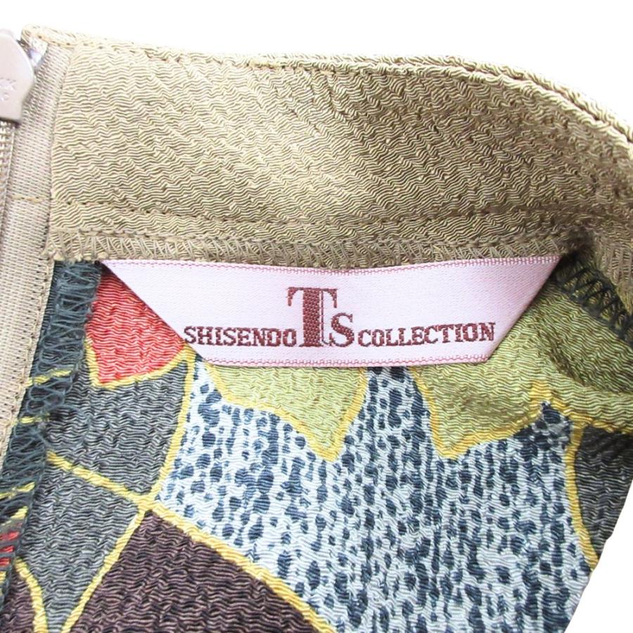 新品同様 SHISENDO 詩仙堂 ちりめん 総柄 カットソー プルオーバー ハイネック バックジップ 長袖 Tシャツ マルチカラー レディース 古着 中古 |  | 05