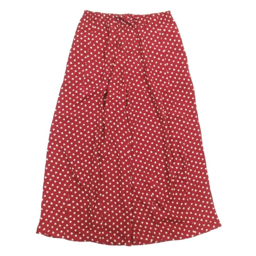 新品同様 Needles ニードルス 26ss HD Pants ハート柄 ヒザデルパンツ ダブルウィーブジャガード ワイドシルエット L 赤 ベージュ メンズ 古着 中古 USED Needles（ニードルス） 新品同様 26ss HD Pants ハート柄