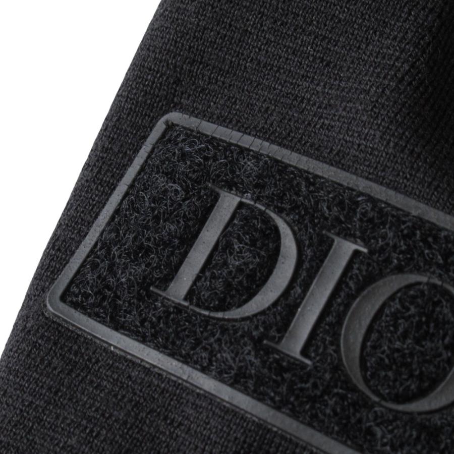 美品 Dior ディオール ウール シルク ニット セーター カットソー 長袖 ロゴパッチ アーカイブ サイズXS 黒 ブラック メンズ 古着 中古_4