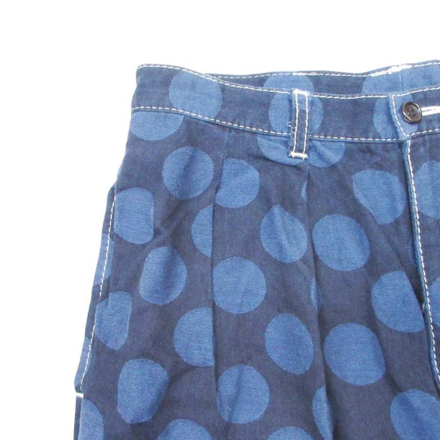 美品 tricot COMME des GARCONS トリココムデギャルソン 19ss 水玉 ドット柄 テーパードパンツ コットン M 青 ブルー レディース 古着 中古 | tricot COMME des GARCONS | 03