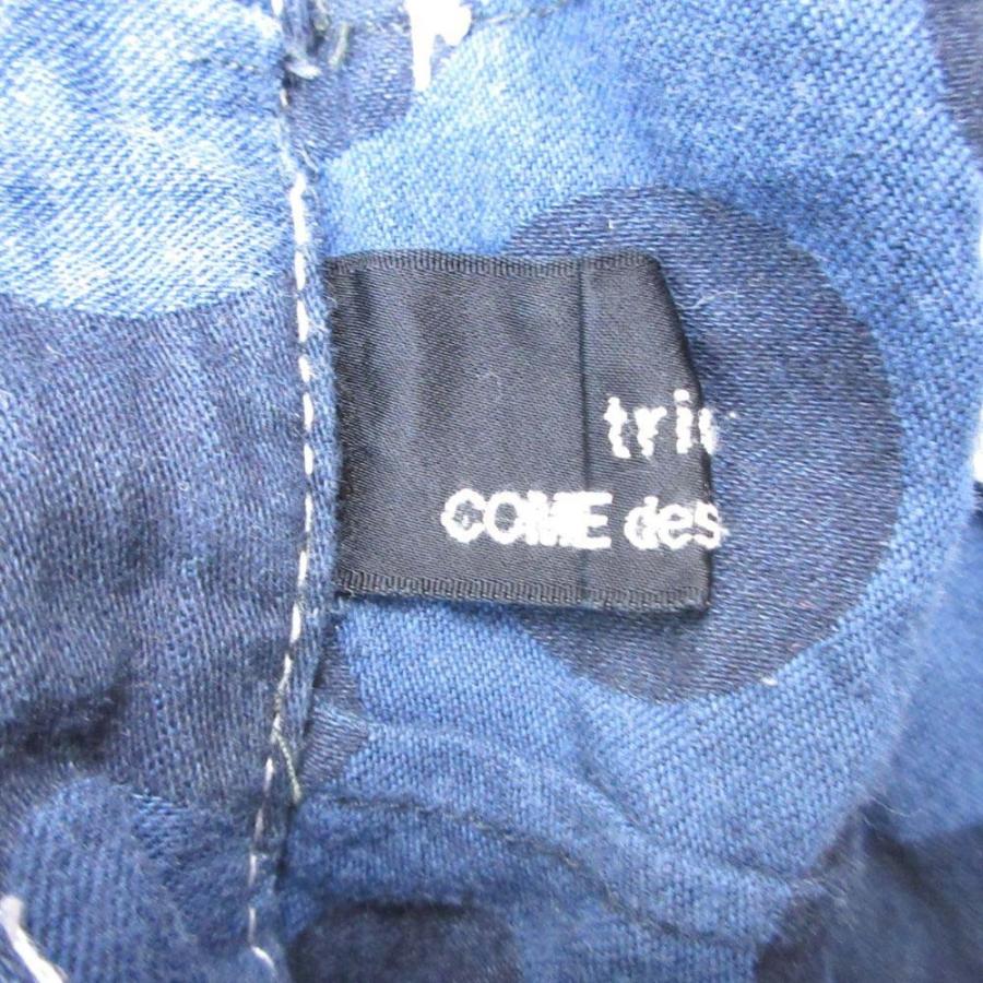 美品 tricot COMME des GARCONS トリココムデギャルソン 19ss 水玉 ドット柄 テーパードパンツ コットン M 青 ブルー レディース 古着 中古 | tricot COMME des GARCONS | 05