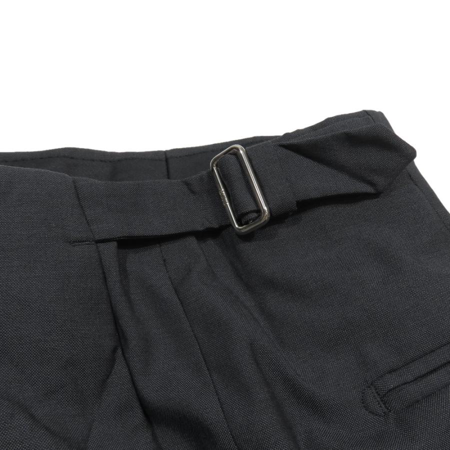 新品同様 DIOR ディオール スラックス テーパードパンツ 933C703A4762 サイドベルト ウール シルク混 48C チャコールグレー メンズ 古着 中古 USED 新品同様 DIOR ディオール スラックス テーパードパンツ 933C703A4762