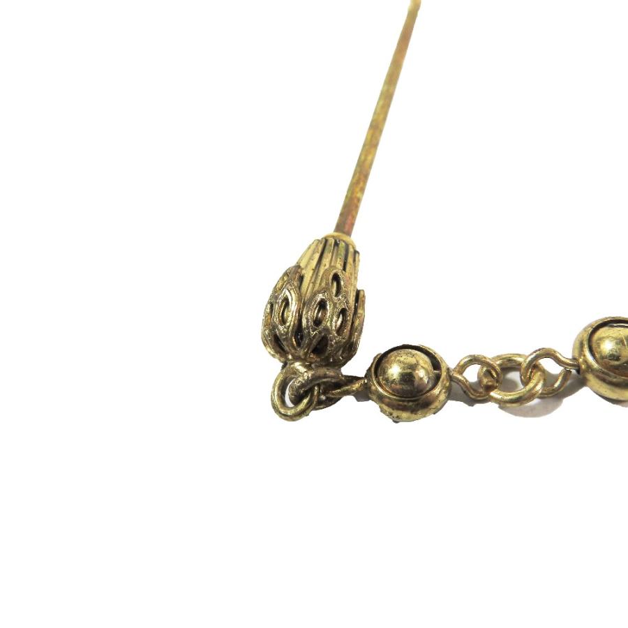 美品 DOLCE&GABBANA ドルチェアンドガッバーナ チェーン付き ラペルピン クローバー ブローチ アクセサリー グレー レディース 古着 中古 USED DOLCE&GABBANA（ドルチェ & ガッバーナ） 美品 ドルチェアンド