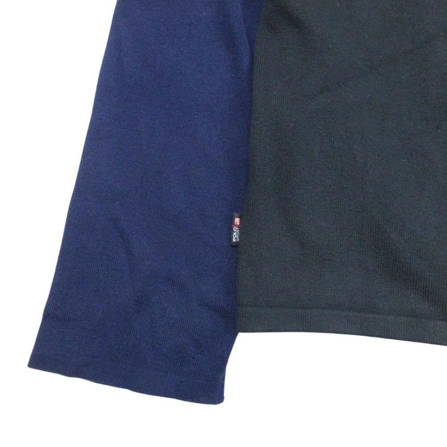 美品 POLO SPORTS ポロスポーツ ラグランスリーブ ニット カットソー トップス 長袖 クルーネック LL 黒 ブラック 紺 ネイビー メンズ 古着 中古 |  | 04