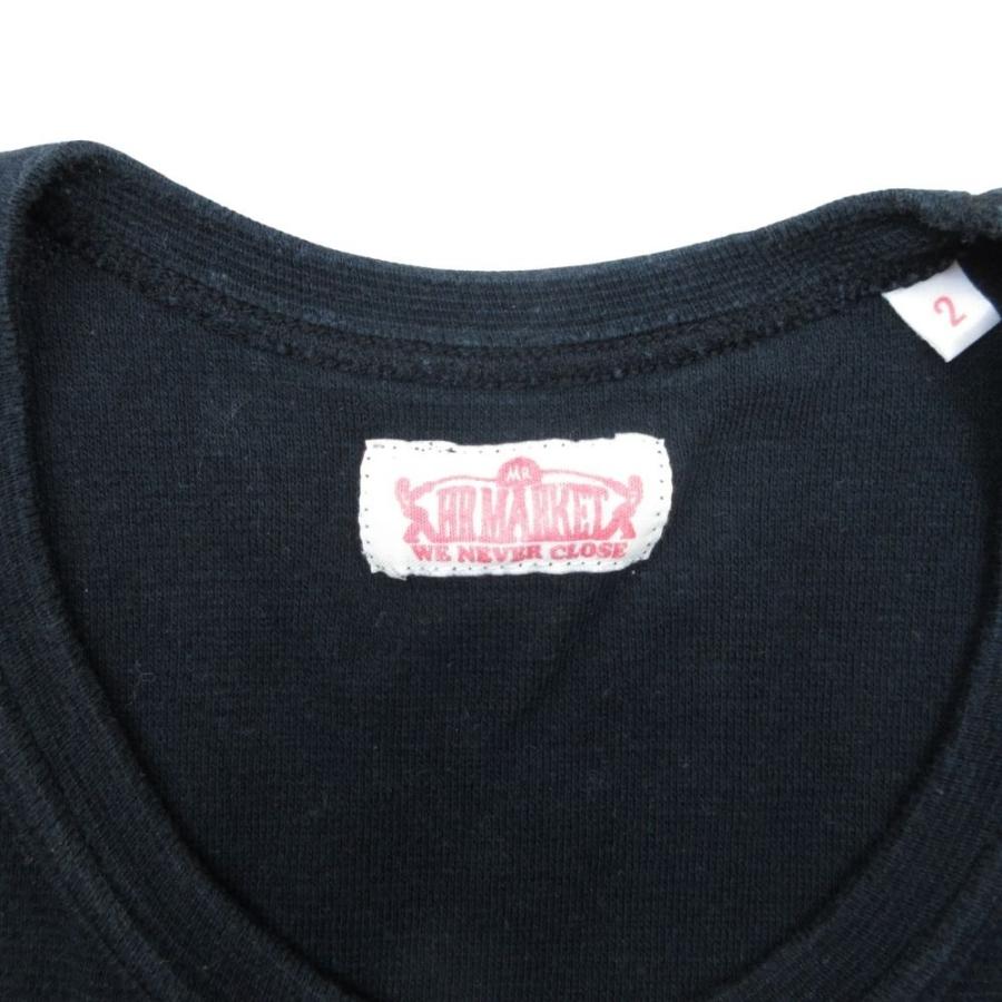 良品 HOLLYWOOD RANCH MARKET ハリウッドランチマーケット Tシャツ カットソー トップス 長袖 クルーネック 2 黒 ブラック メンズ 古着 中古 | HOLLYWOOD RANCH MARKET | 06