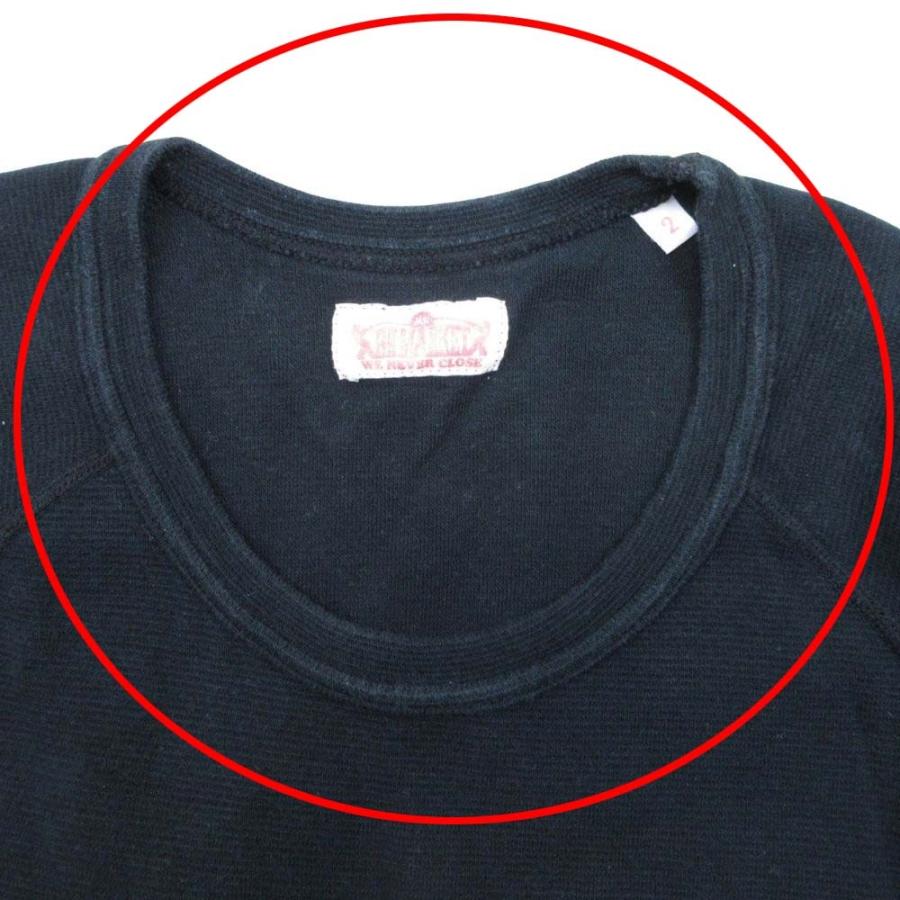 良品 HOLLYWOOD RANCH MARKET ハリウッドランチマーケット Tシャツ カットソー トップス 長袖 クルーネック 2 黒 ブラック メンズ 古着 中古 | HOLLYWOOD RANCH MARKET | 08
