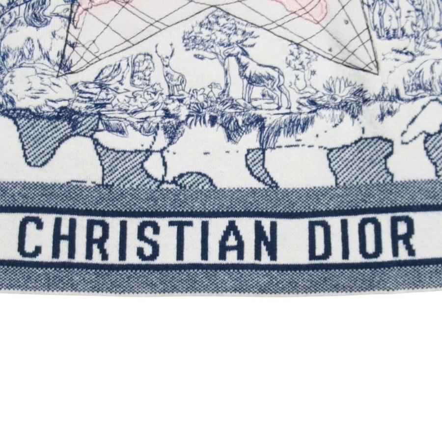 未使用 Christian Dior クリスチャンディオール 20aw アラウンドザワールド カシミヤウール ニット セーター 36 ライトグレー ネイビー レディース 古着 中古 | Christian Dior | 06